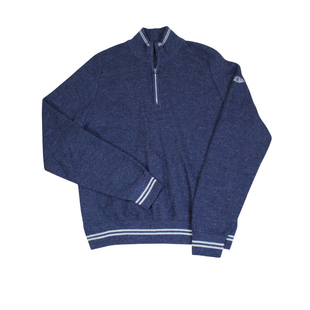B Draddy Sweater Mens Large San Francisco Olympic Club Baby Alpaca Quarter Zip